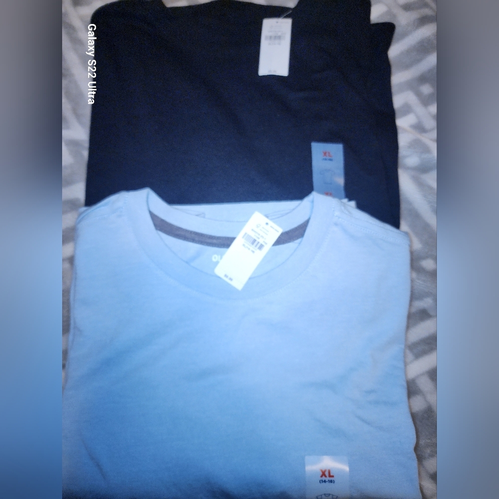 Boy's Light Blue & Black Short Sleeve T-Shirt Set